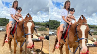 Anita Hassanandani Is Reliving Her Childhood As She Takes Son Aaravv for Horse-Riding (View Pic)